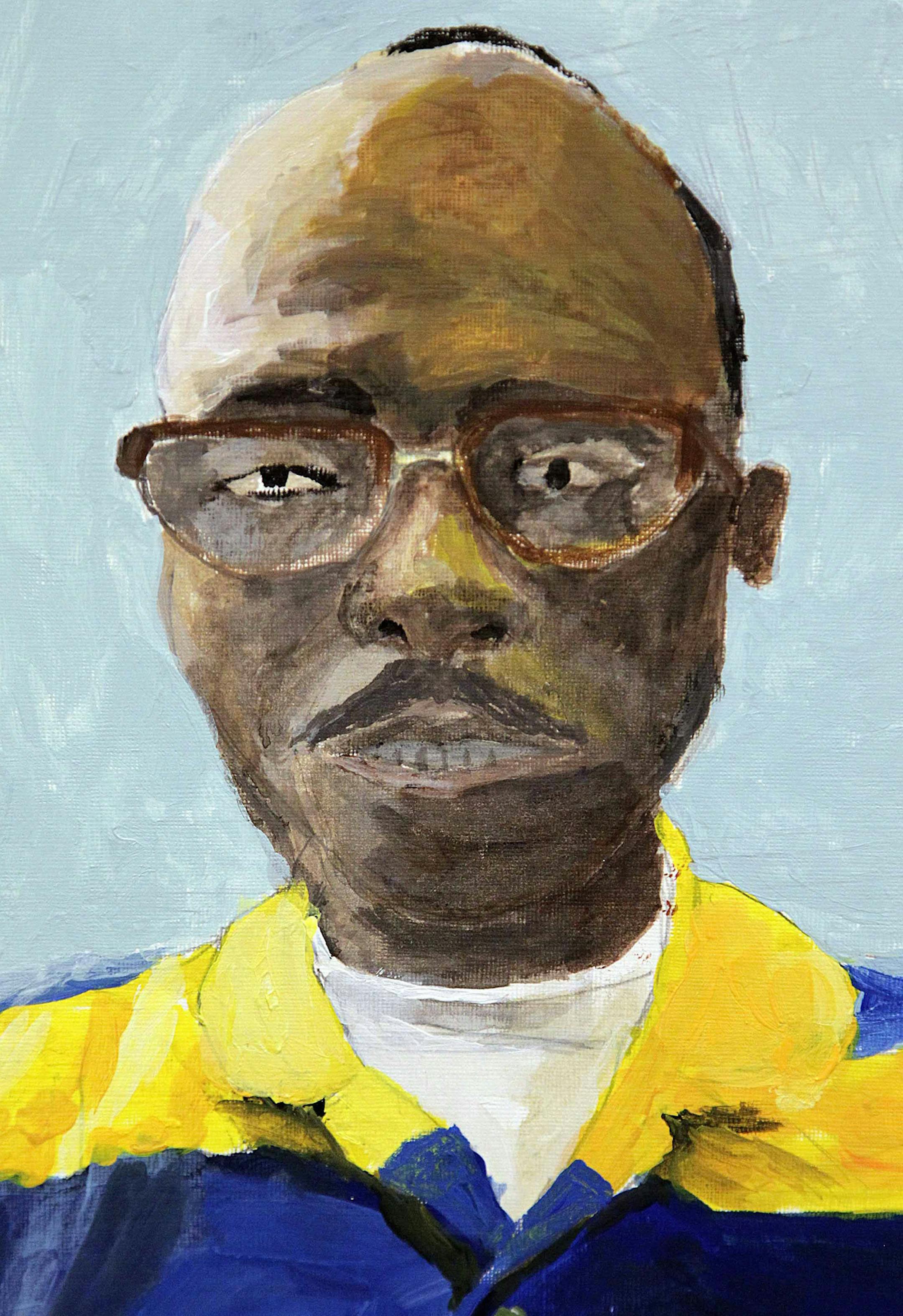 Pictured is a sample of self-portrait by Selris James. (Carl Juste/Miami Herald/TNS) ORG XMIT: 1175843