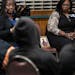 As teens charged with gun crimes listened, Debra Dorsey, left, and Sharletta Evans spoke in Denver about who they lost to violence: their babies.