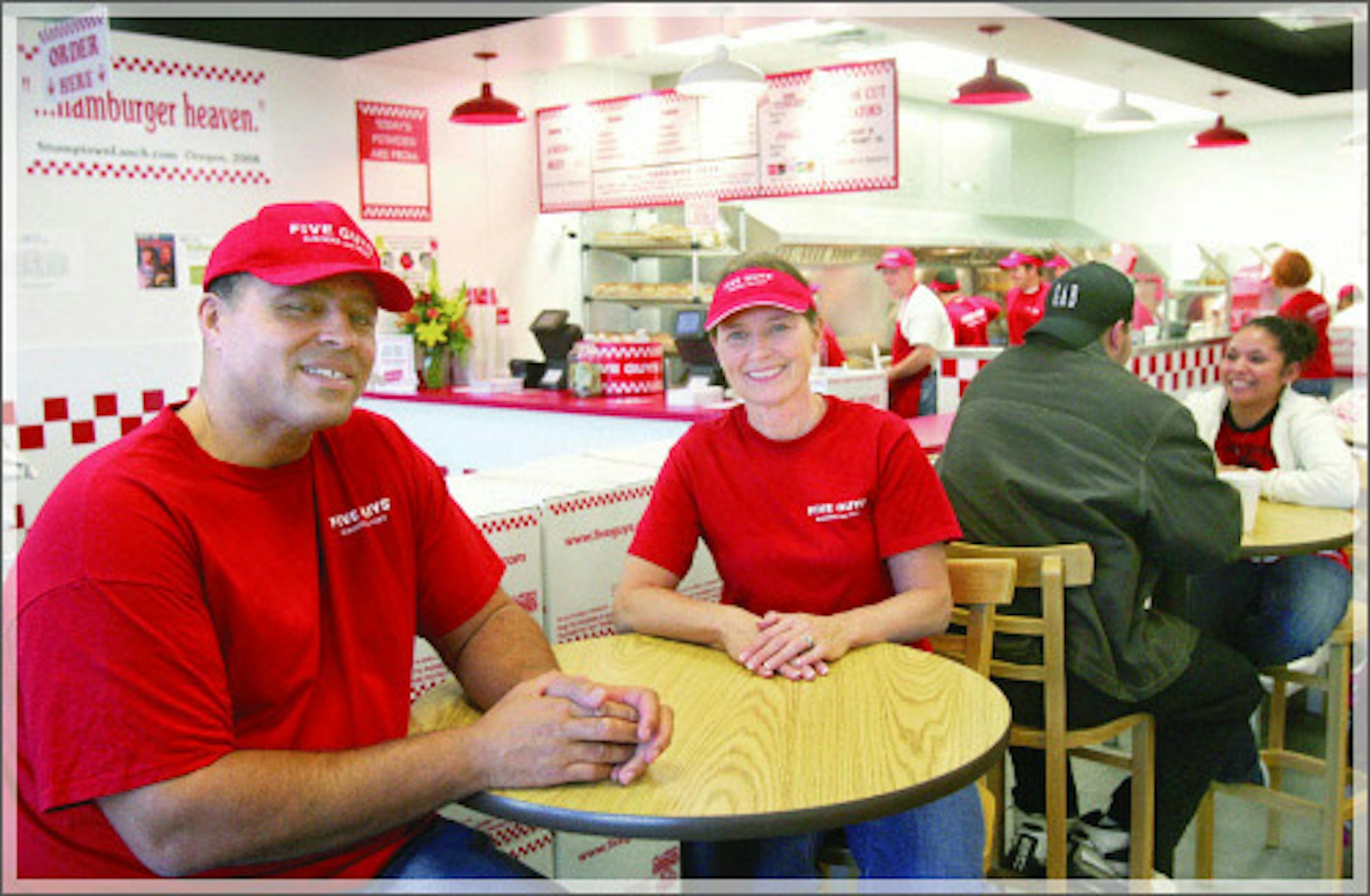 William and Debra Humphries opened a Five Guys Burgers and Fries restaurant in Duluth.
