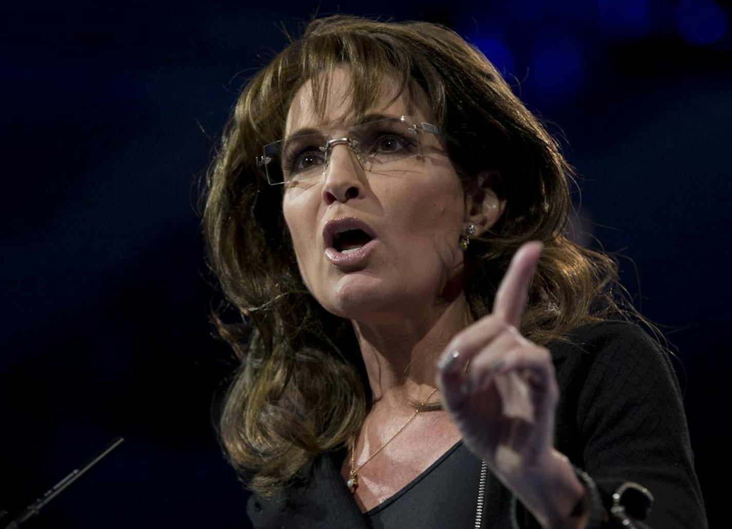 Former Alaska Gov. Sarah Palin speaks at the 40th annual Conservative Political Action Conference in National Harbor, Md., Saturday, March 16, 2013. Diehard activists at the three-day conference are already picking favorites in what could be a crowded Republican presidential primary in 2016.