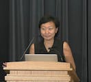 Cathy Park Hong at a 2016 “Poetry, Publishing & Race” discussion