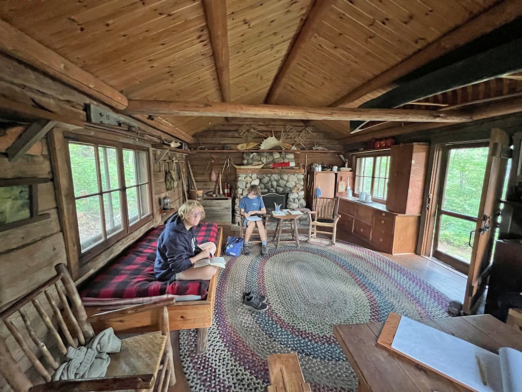 Two young people from an Ely area camp were part of a tour and study group recently at Listening Point, the cabin owned by the late author and wilderness advocate Sigurd Olson.