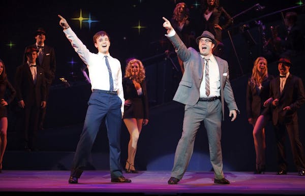 credit: Carol Rosegg Stephen Anthony as Frank Abagnale Jr. and Merritt David Janes as Carl Hanratty in "Catch Me If You Can."