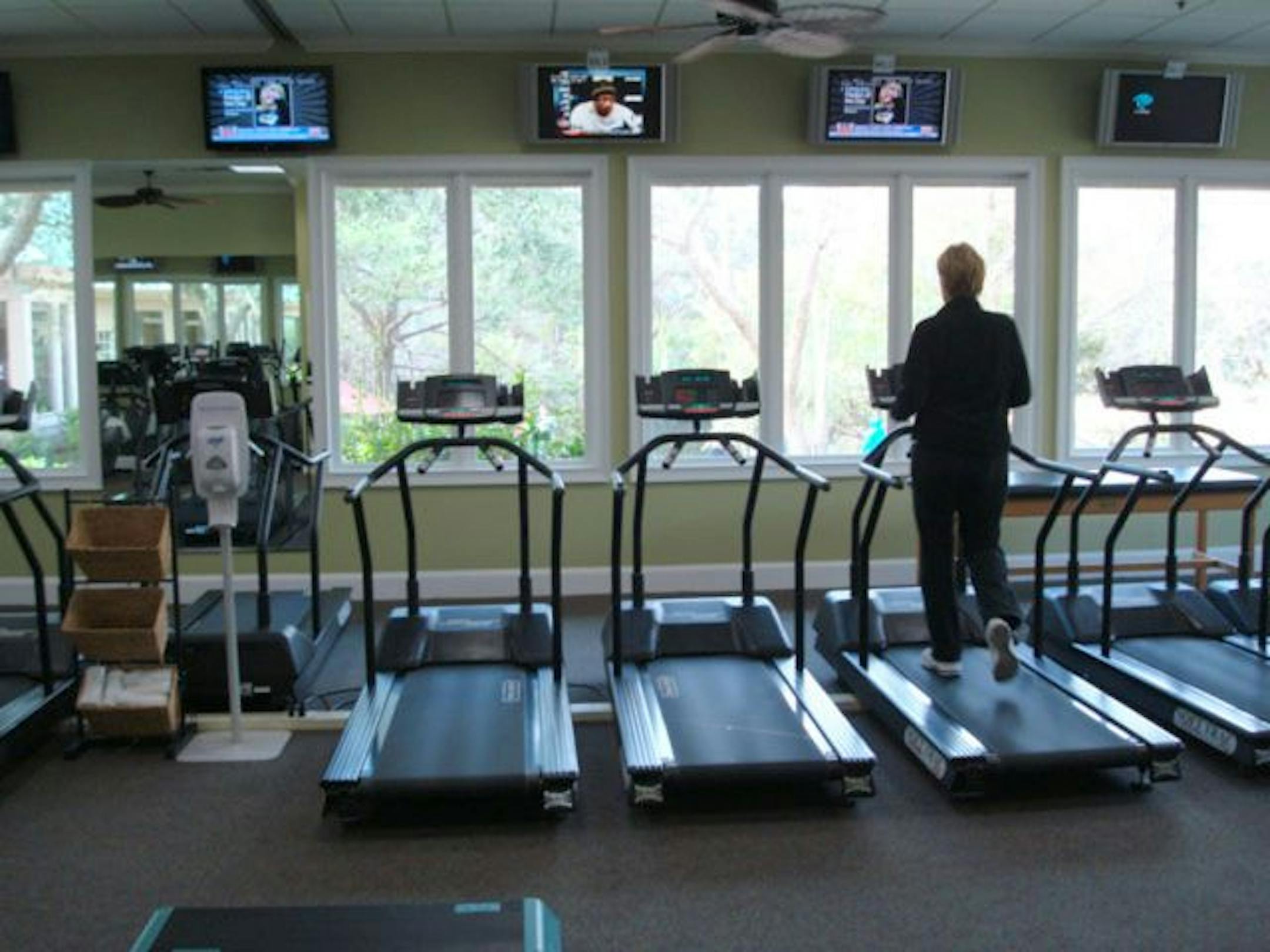 Workout room.