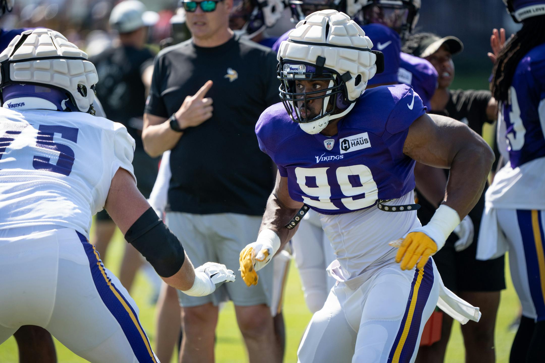 Vikings defensive line Danielle Hunter during Vikings Training Camp.