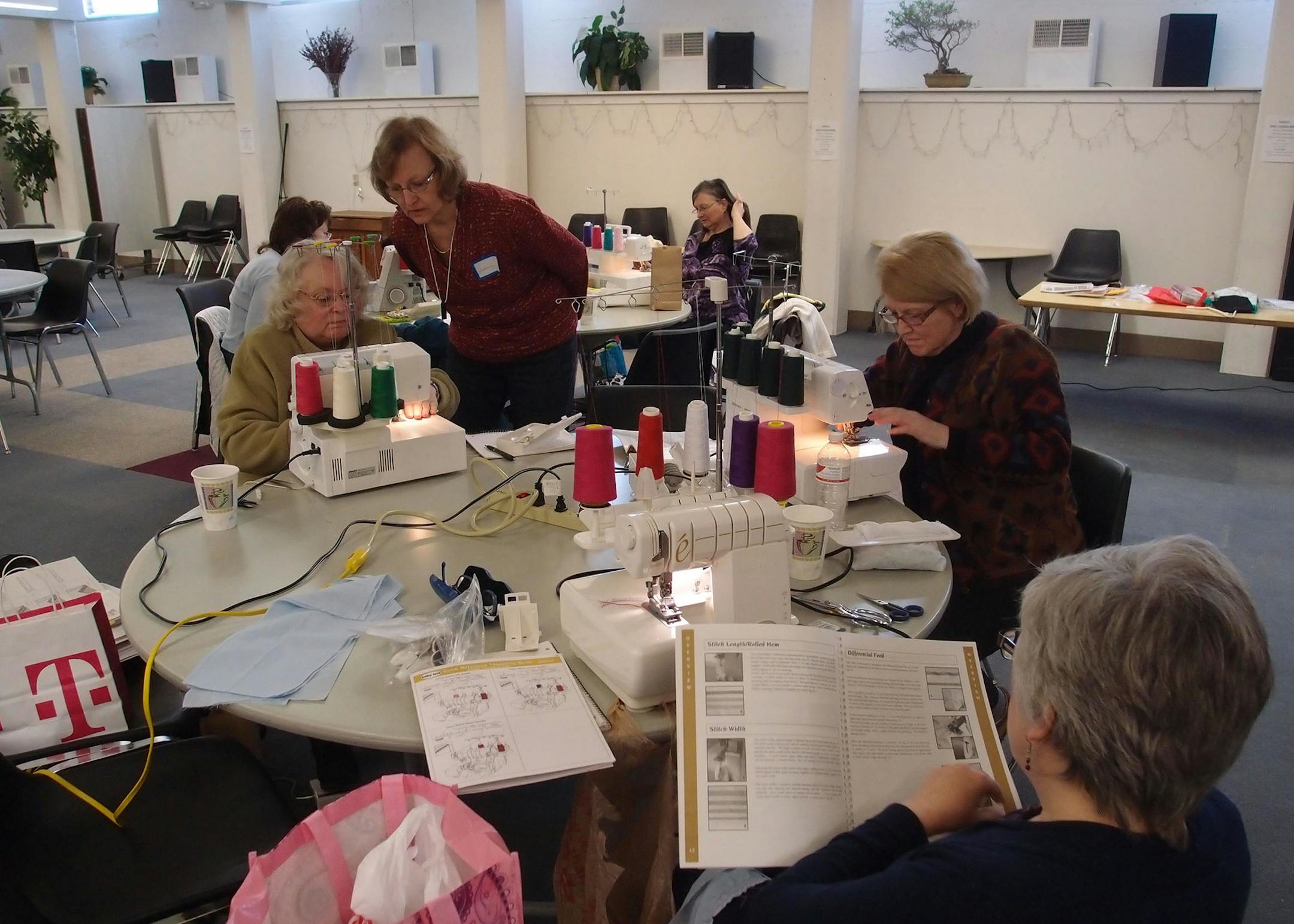 Submitted photo ASG members learning how to use their sergers.