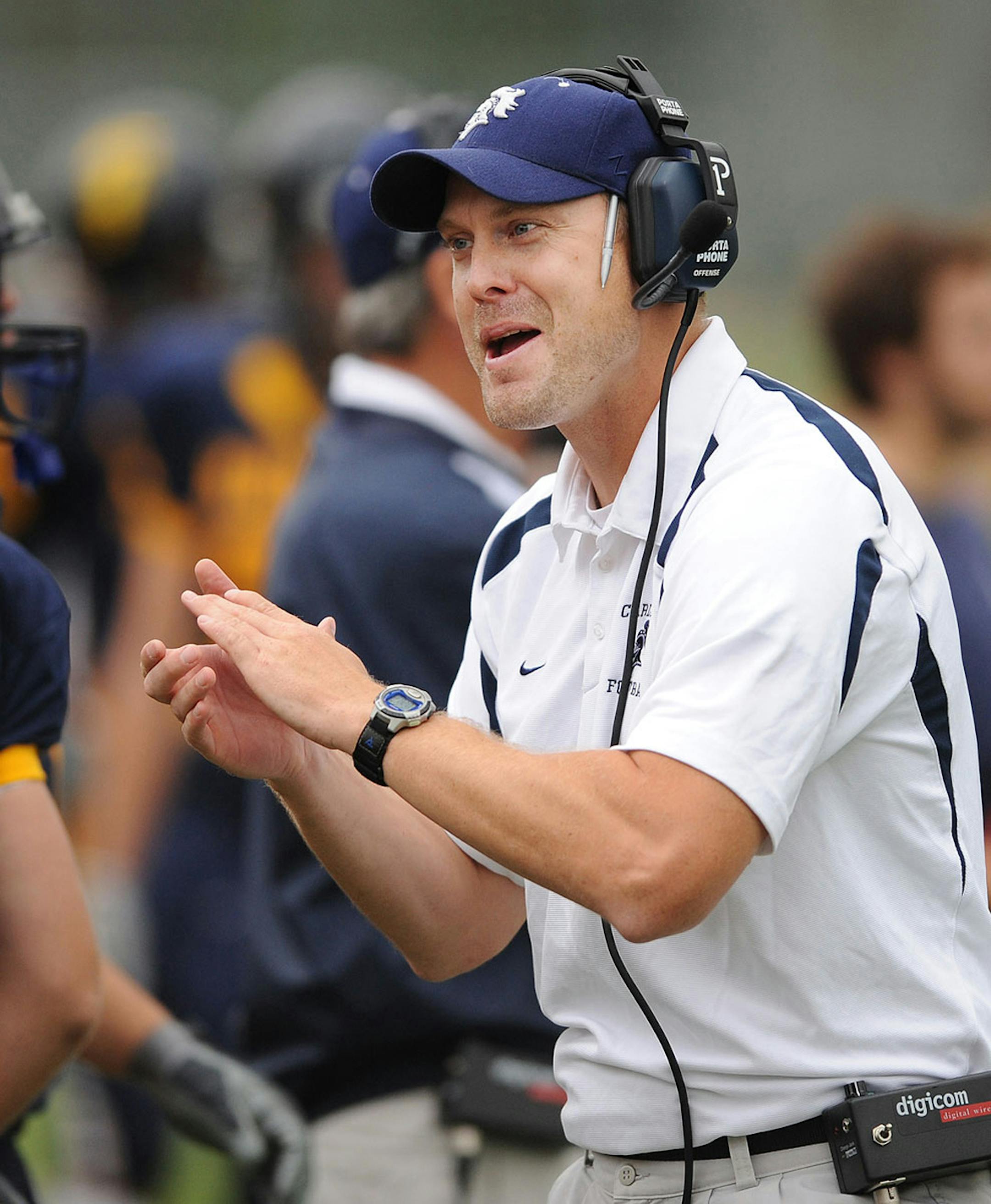 Carleton College football coach Kurt Ramler loves the spread offense. "We haven't lined up under center once in the three years I've been here."