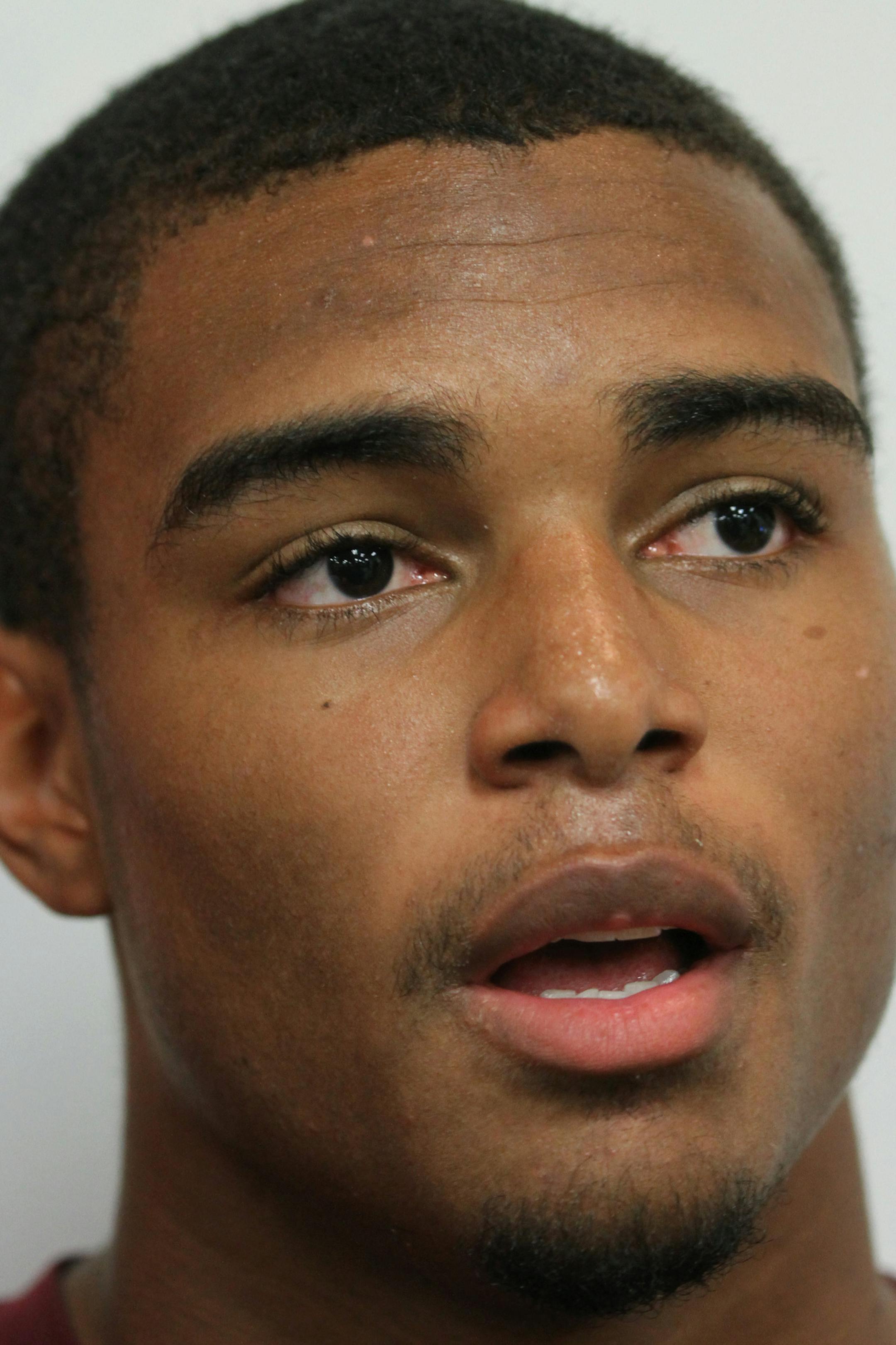 Gopher Defensive Back Brock Vereen answered media questions during media day press conference on 8/2/12. Bruce Bisping/Star Tribune bbisping@startribune.com Brock Vereen/roster