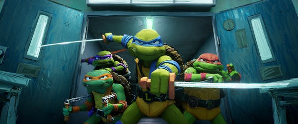 Donnie, Mikey, Leo and Raph in “Teenage Mutant Ninja Turtles: Mutant Mayhem.”