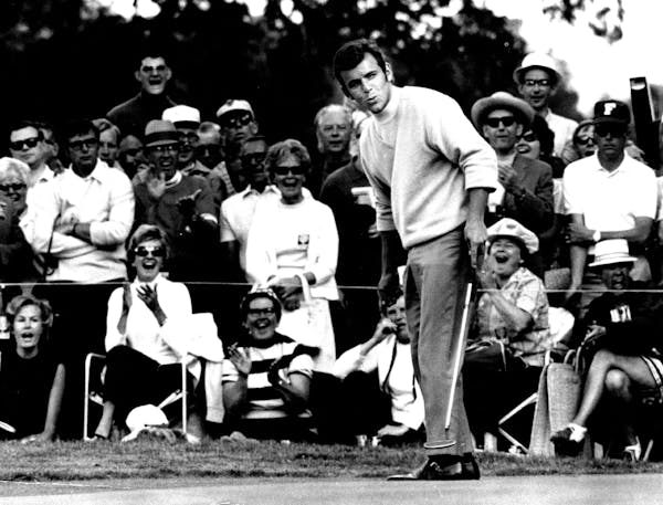 June 20, 1970 Tony Jacklin was all smiles as he watched a putt fall for a birdie as British Open champion held the 36-hole lead Friday in the U. S. Op