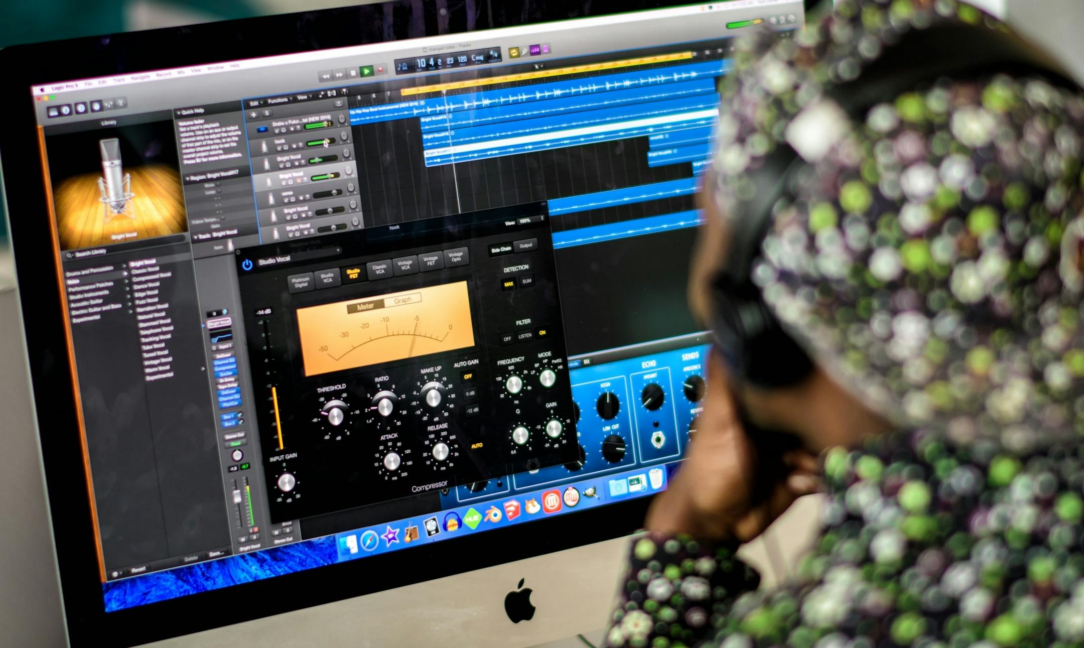 Coni Shegog recorded and then mixed his Rap song at the Brooklyn Park Library.