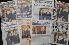 A selection of British national newspapers published in London on Wednesday, Nov. 17, 2010, reacting to the announcement on Tuesday that Britain's Pri