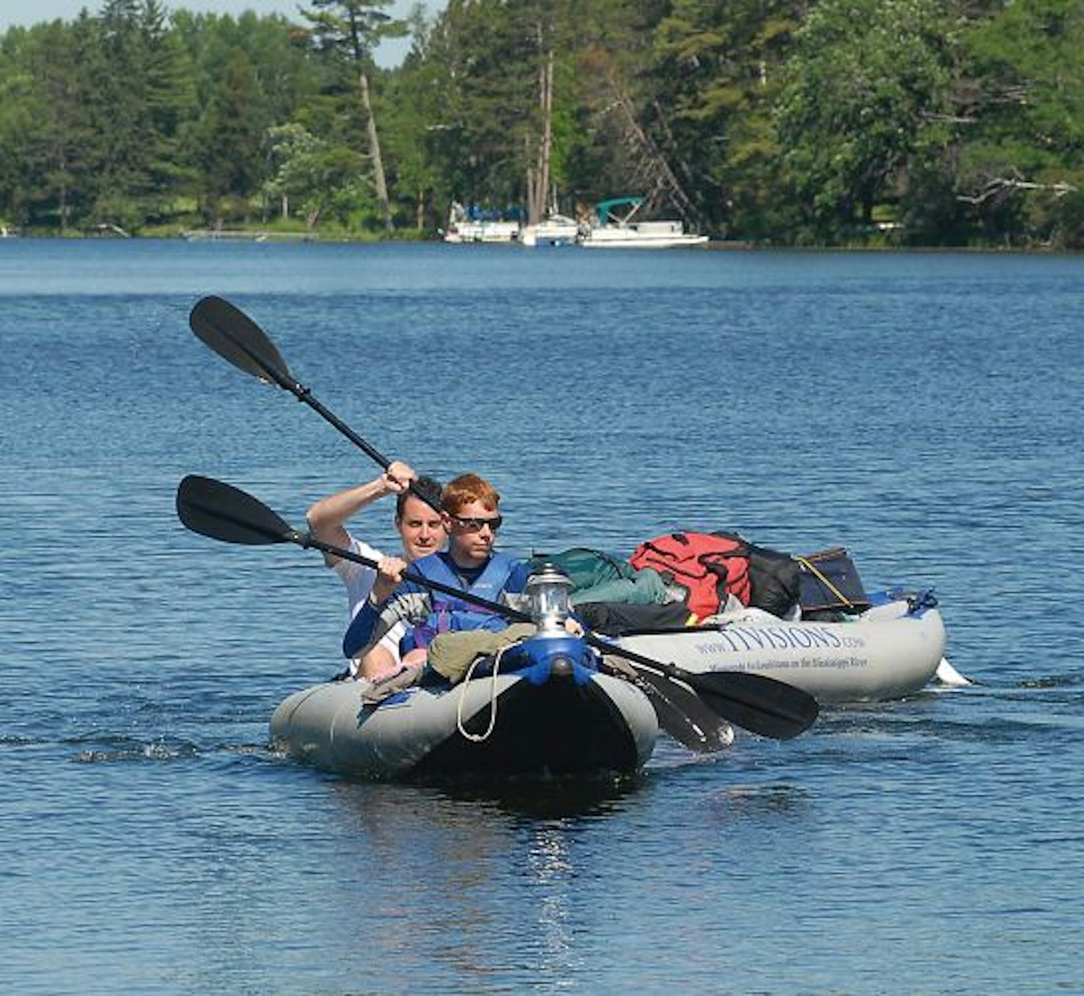 Ryan Jeanes and Phil Hullquist paddled along the early stretches of the Mississippi River en route to New Orleans.