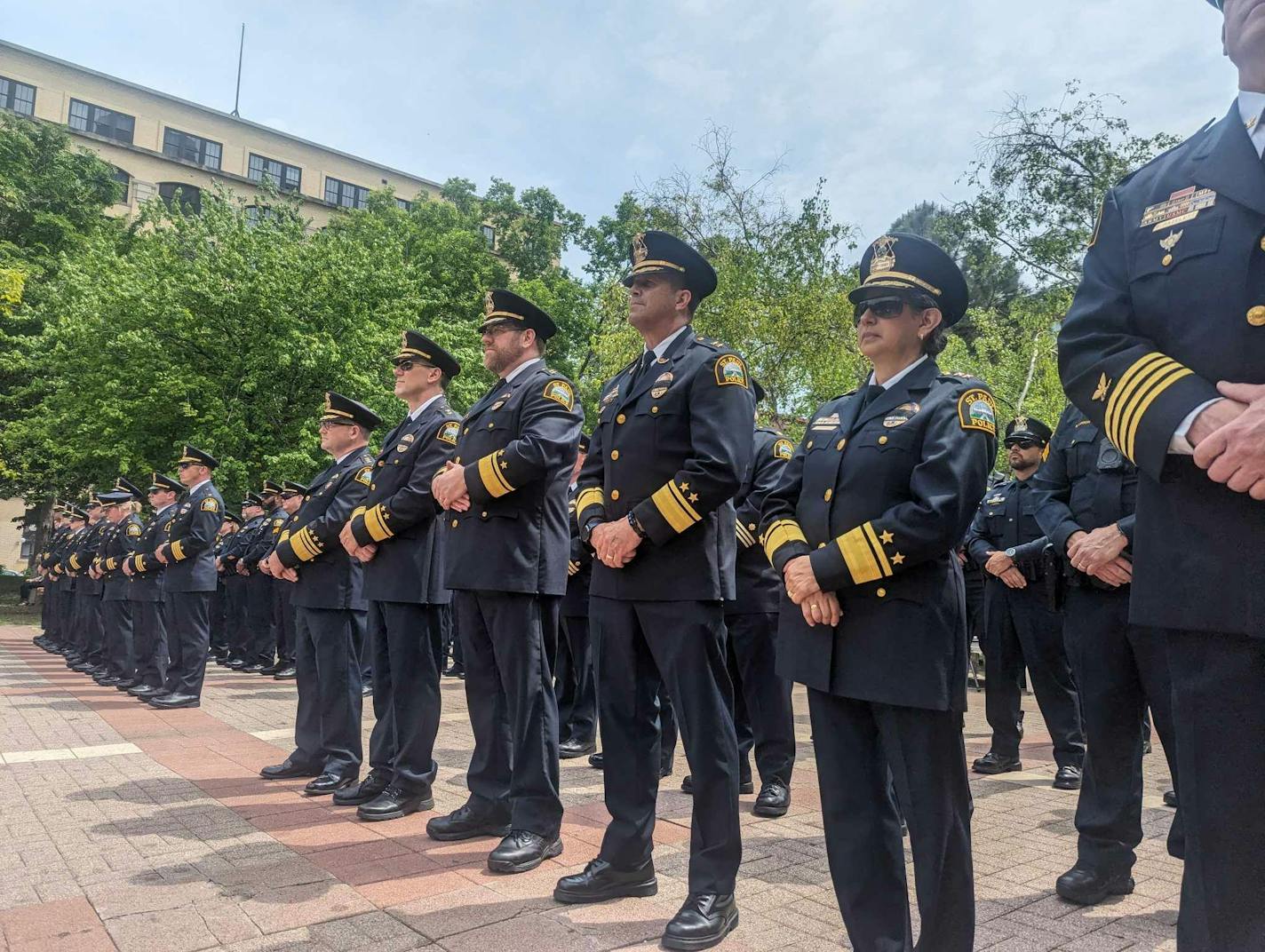 Hundreds gathered in downtown St. Paul Wednesday to commemorate dozens of officers killed on duty.