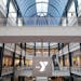 Construction workers readied the new YMCA on Nicollet Mall for it's opening later this week.