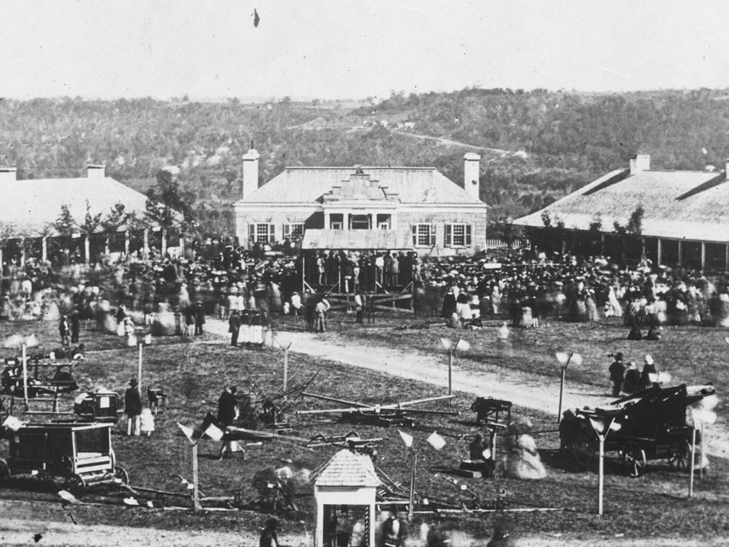 The State Fair was held at Fort Snelling in 1860.