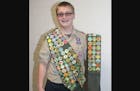 Matt Lindbo and his Eagle Scout merit badges.