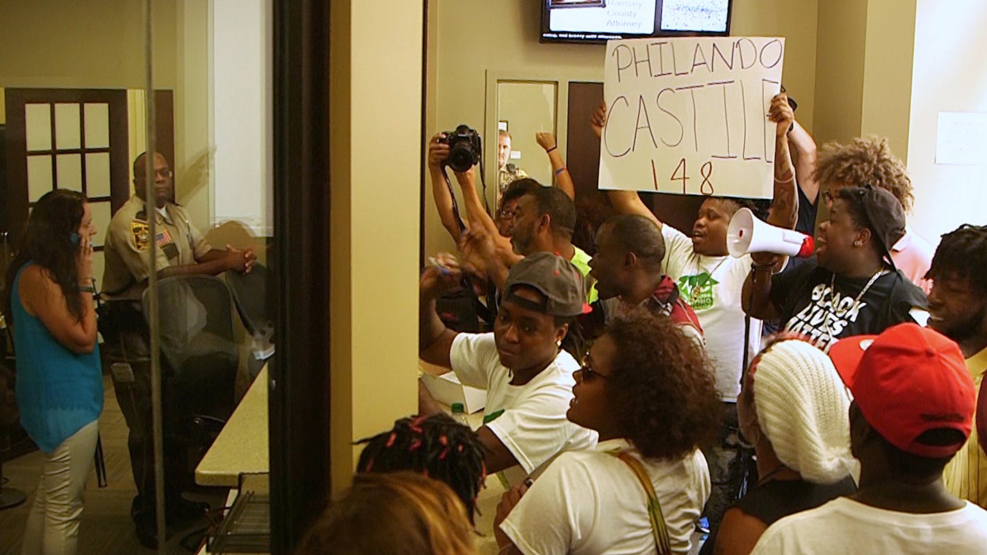 About 30 demonstrators filled the Ramsey County attorney&#xed;s lobby in downtown St. Paul Monday afternoon with a petition asking a special prosecutor to completely take over the review of the death of Philando Castile, who was shot by a police officer. ] Matt Gillmer/Star Tribune