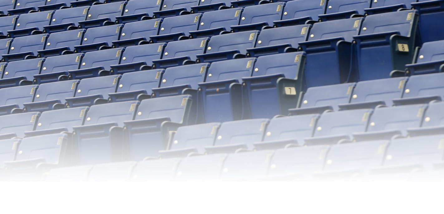 Metrodome seats photographed on 7/19/13.