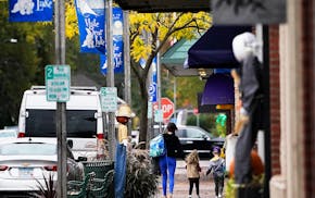 The business district along 3rd Street in White Bear Lake, pictured in 2019.