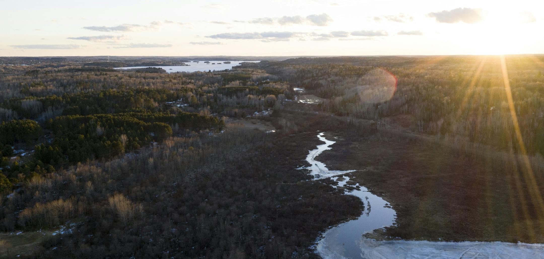 Fall Lake, near Winton, Minn., part of the Boundary Waters, a vast landscape of federally protected lakes and forests along the border with Canada, April 18, 2019. The Trump administration has worked at a high level to remove roadblocks to major copper mine which Antofagasta, the Chilean mining giant, wants to build here. (Tim Gruber/The New York Times)