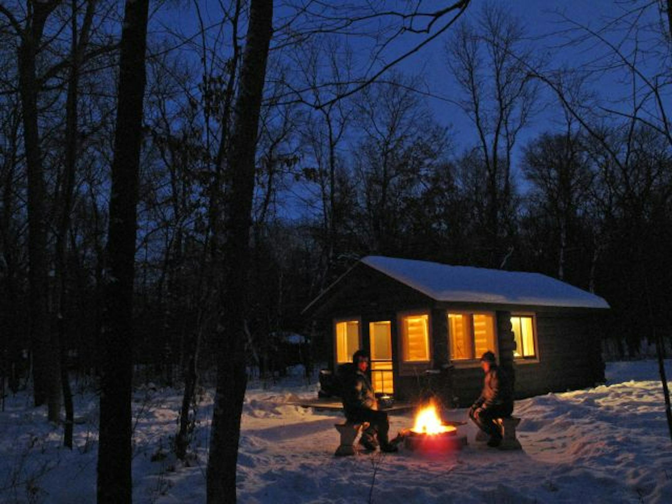 This Wild River State Park camper cabin, one of 70 available in Minnesota's state parks, provided welcome shelter during subzero temperatures in early January.