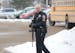 Chaska High School was in lockdown mode with police cars blocking all entrances. As the students were being released and the buses were leaving the sc