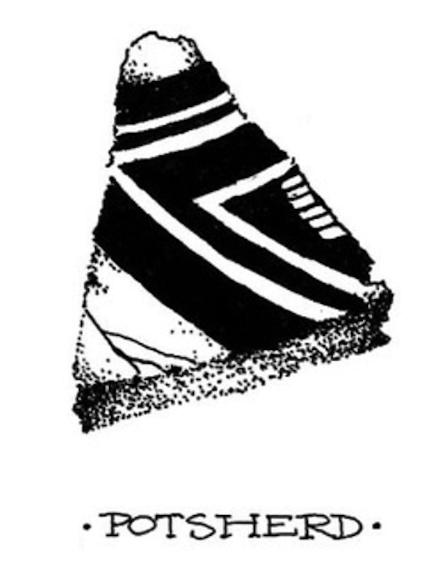 Illustration of pot fragment by Ellen Meloy, from "Seasons," by Ellen Meloy, Torrey House Press.