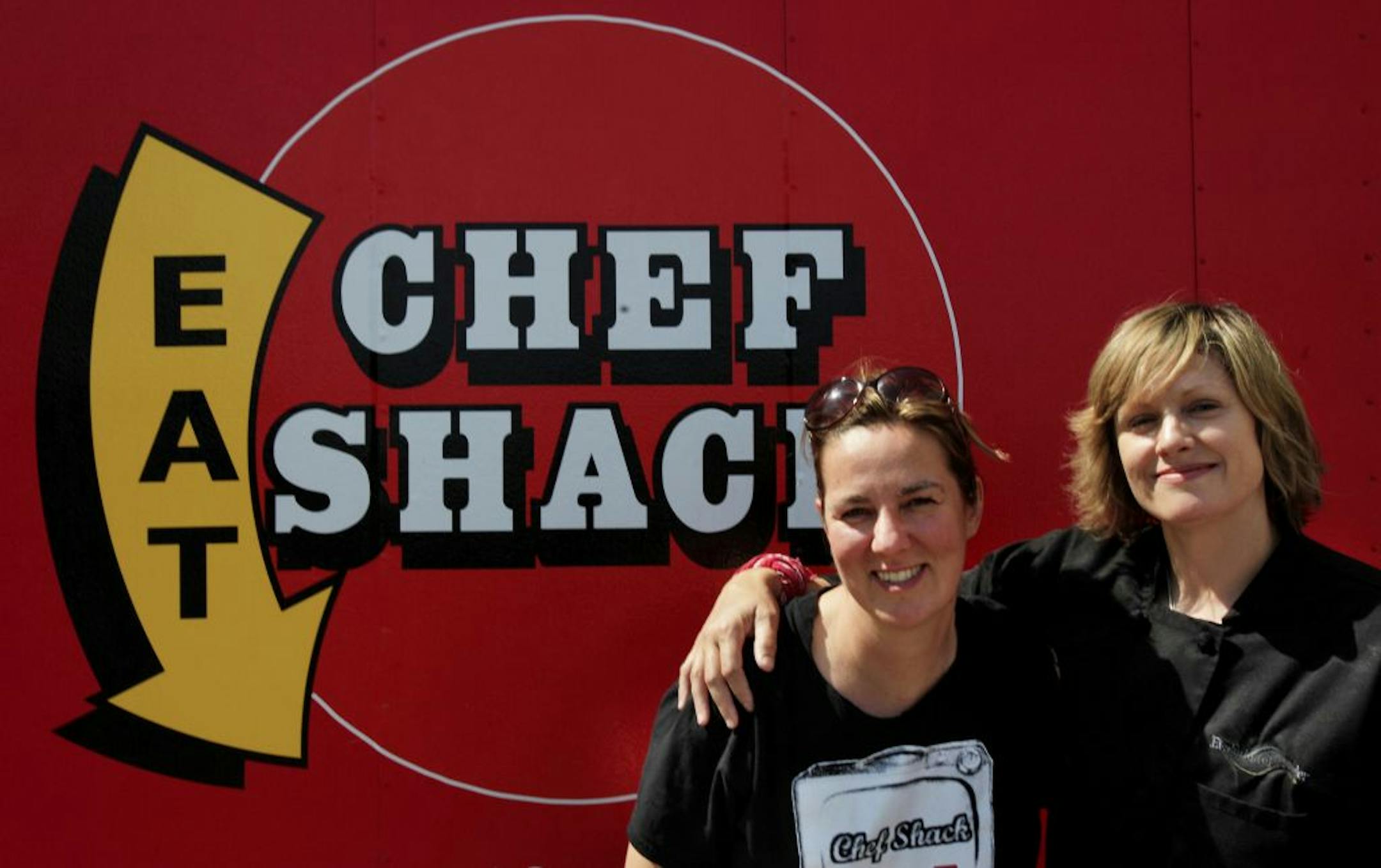 Carrie Summer ( right) and Lisa Carlson of the Chef Shack food truck in Minneapolis, MN. August 11, 2012.