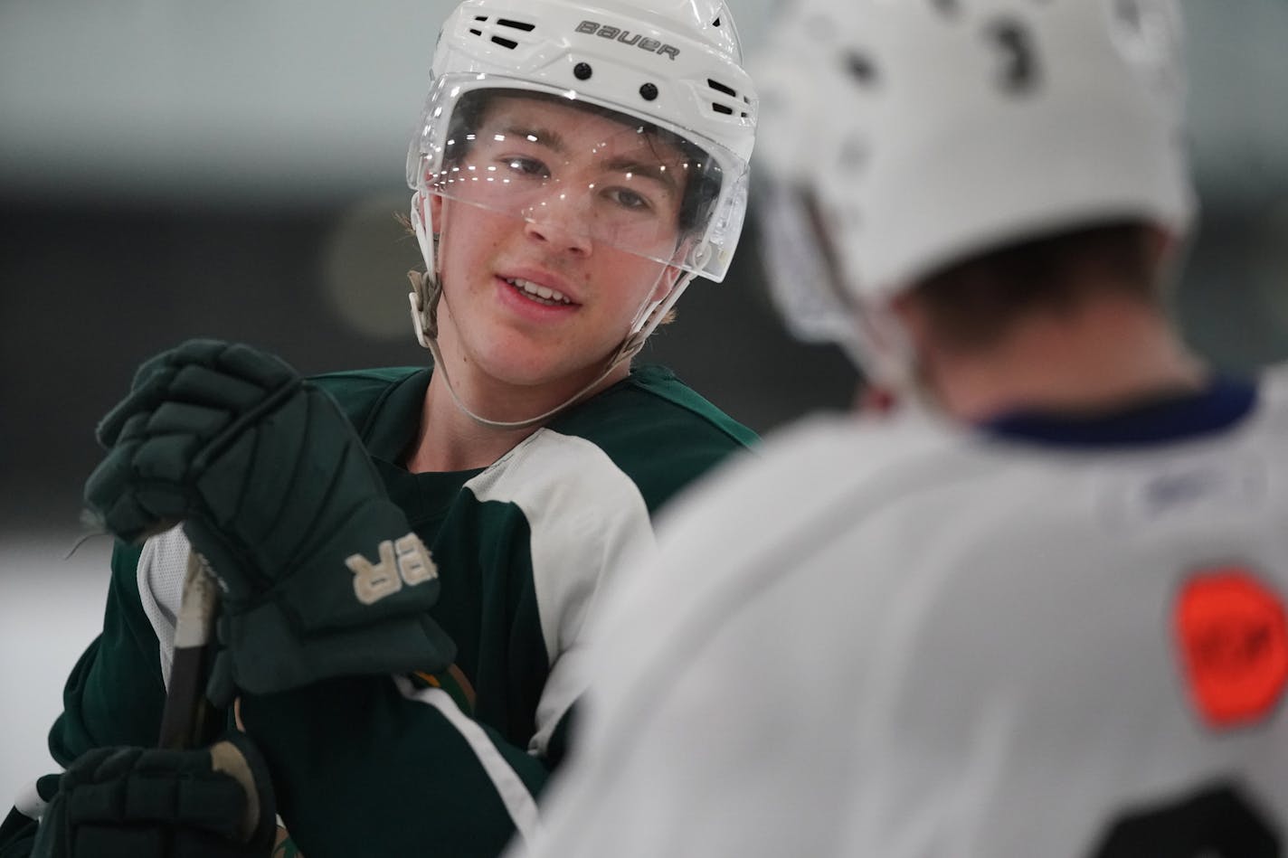 Bobby Brink worked out last week at the Victoria Recreation Center in preparation from his freshman season at Denver.