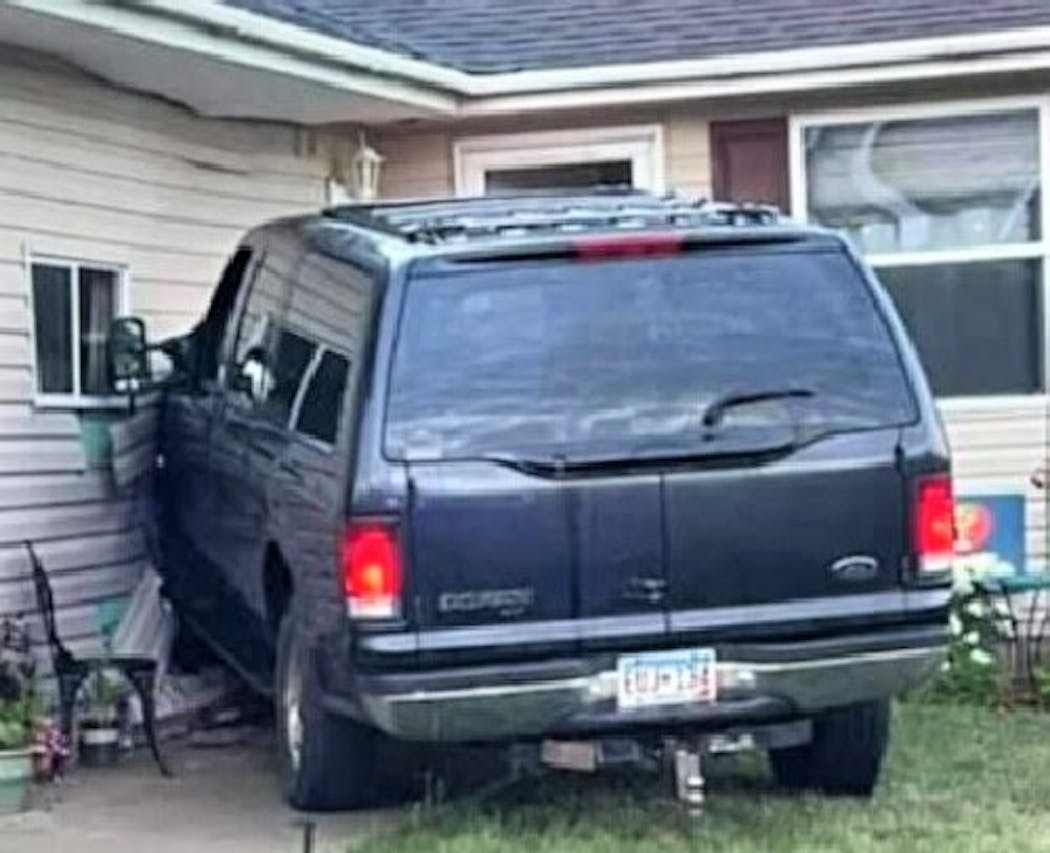 A screenshot from a Facebook post shows the vehicle that hit Andrea and Phil Robinson’s Cold Spring house in July 2021. 