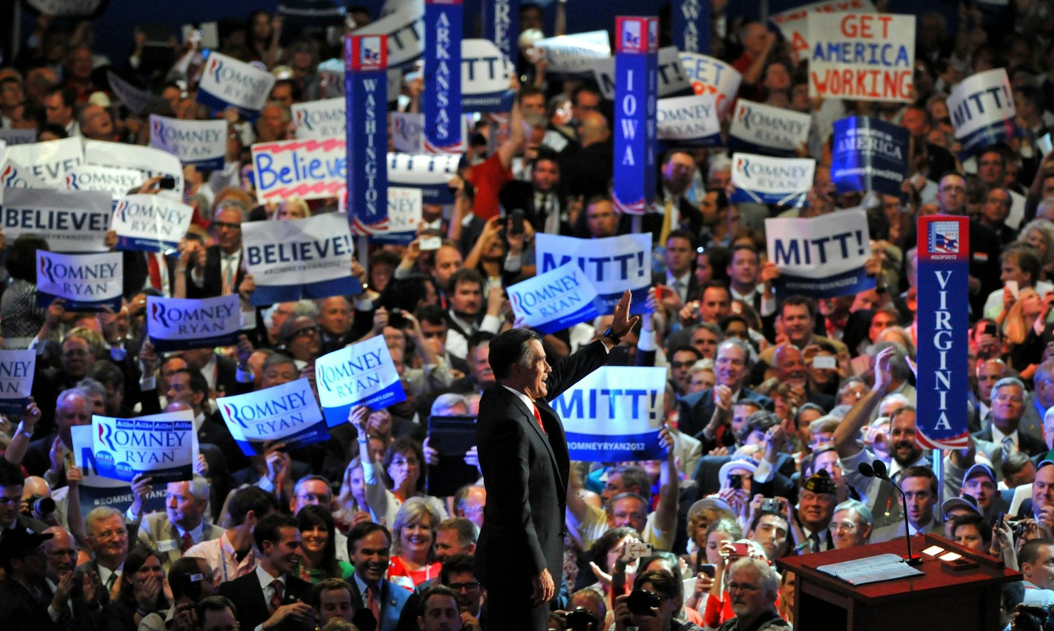 Republican nominee Mitt Romney reached out to Americans who voted for President Obama four years ago but feel let down.