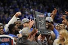 Middle Tennessee players celebrated their victory over Marshall in the championship game of the Conference USA tournament on Saturday.