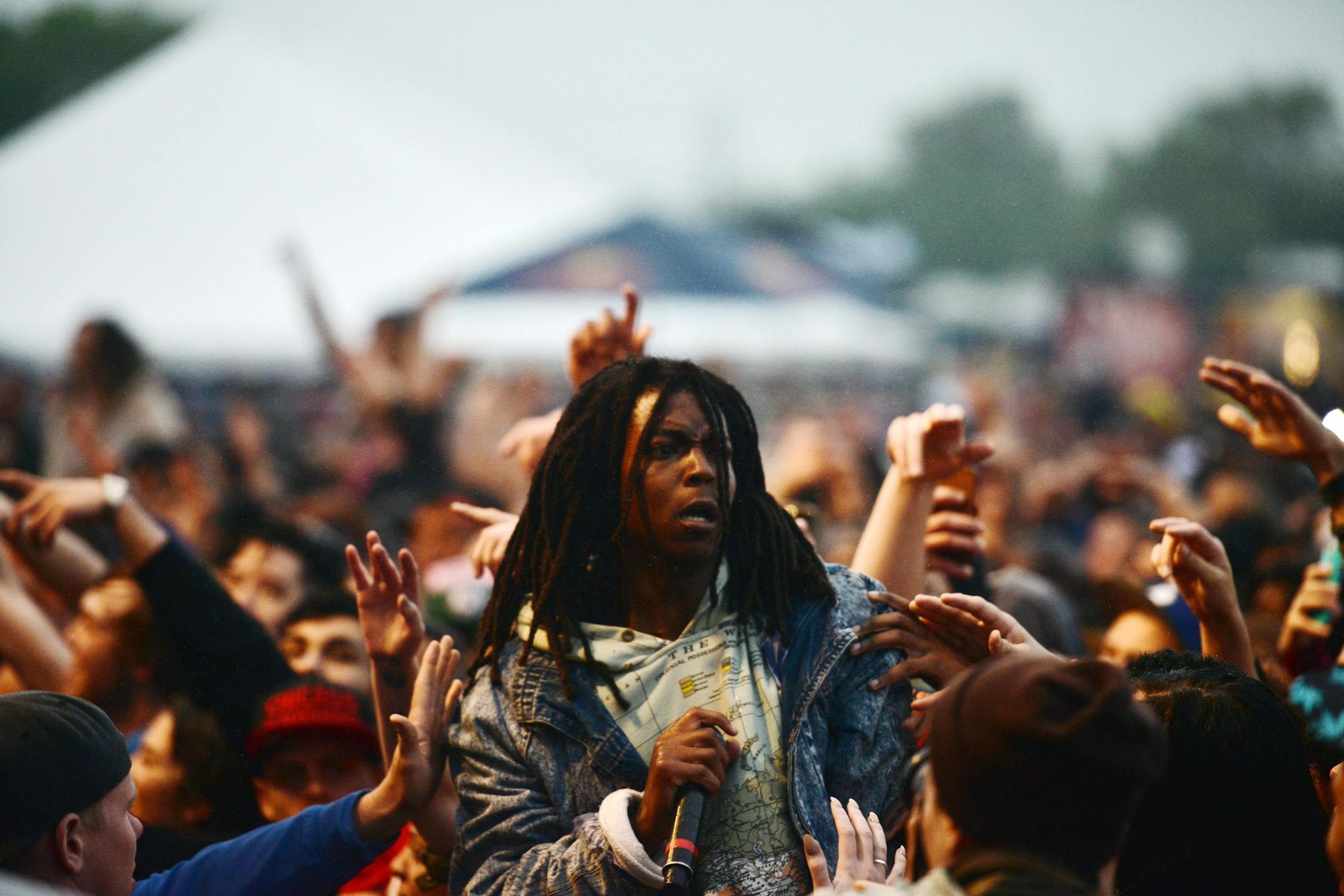 deM atlaS joined Atmosphere for a set near the end of the 2015 Soundset festival. ] Mark Vancleave - mark.vancleave@startribune.com * The eighth annual Soundset music festival played out amid rain showers Sunday, May 24, 2015 at Canterbury Park in Shakopee, Minn.
