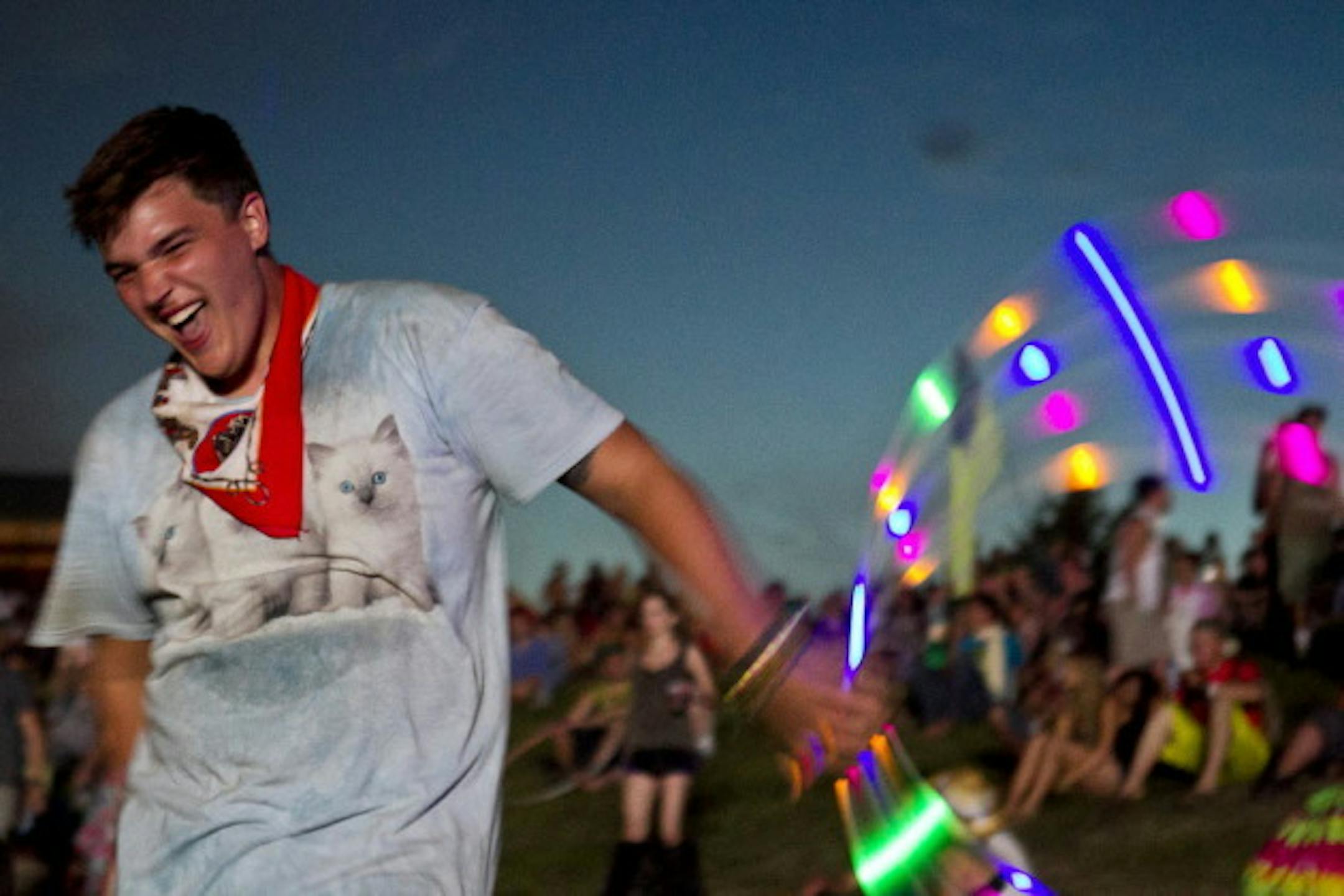 Trent Moede of Madison, Wis., had a purrr-fect time at the Summer Set Fest in 2012. / Kyndell Harkness, Star Tribune