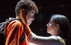 Adam Langdon as Christopher Boone and Maria Elena Ramirez as Siobhan in the touring production of "The Curious Incident of the Dog in the Night-Time."