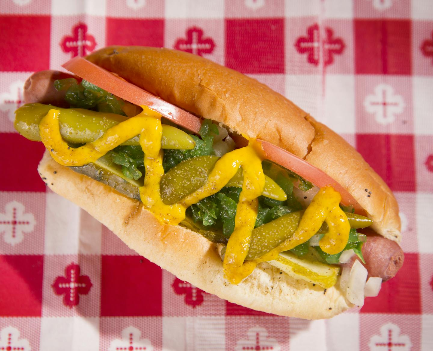 The Chicago style hotdog at The Bulldog N.E. on Hennepin Avenue in Minneapolis on Friday, January 23, 2015. ] LEILA NAVIDI leila.navidi@startribune.com /