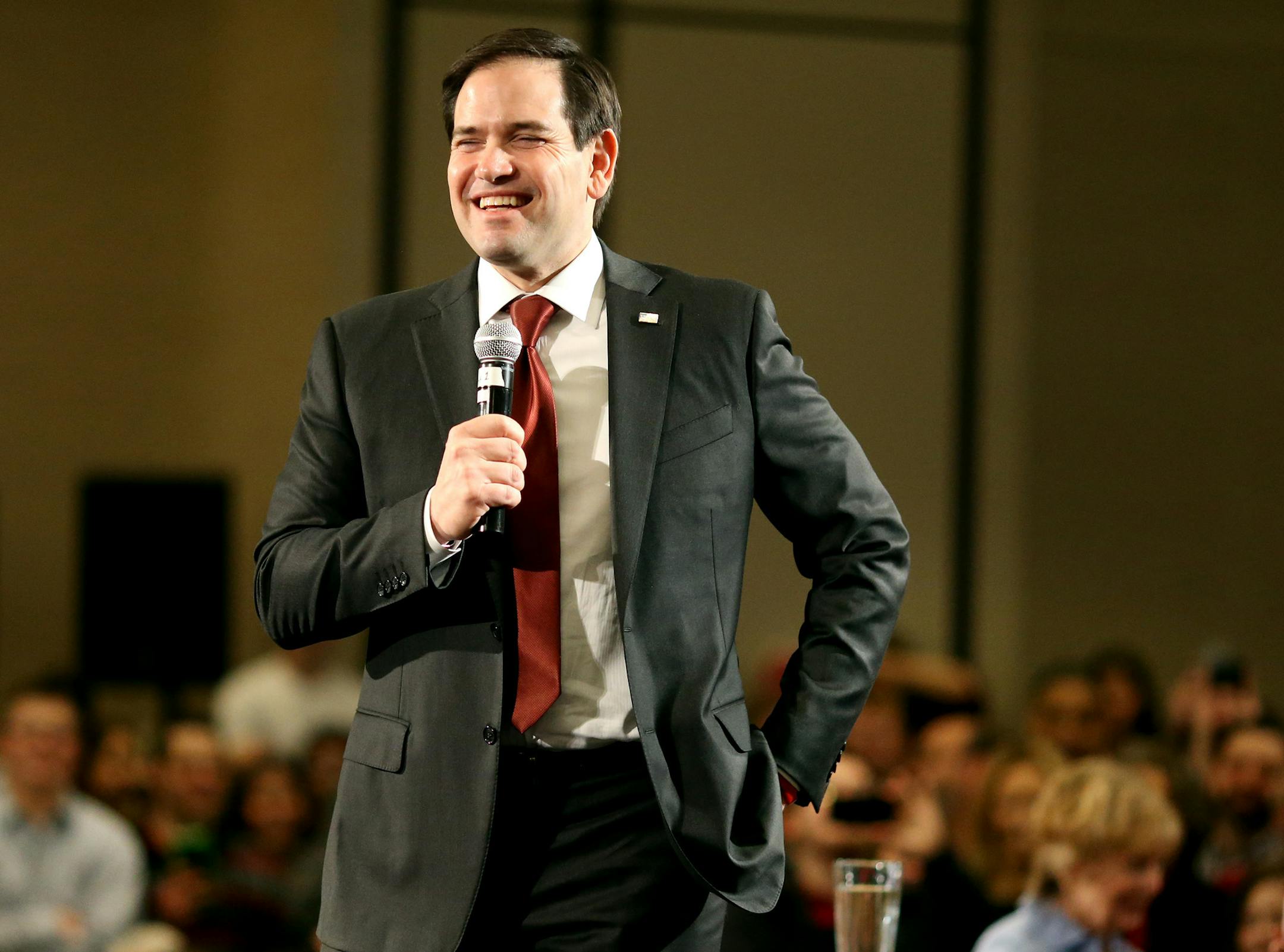 Senator Marco Rubio spoke with supporters at the Hyatt Regency Tuesday Feb 23, 2016 in Minneapolis, MN. ] Florida Sen. Marco Rubio campaigns in Minneapolis ahead of Minnesota's March 1 presidential caucus. Jerry Holt/Jerry.Holt@Startribune.com
