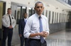 President Barack Obama pauses as he speaks at the El Reno Federal Correctional Institution in El Reno, Okla., Thursday, July 16, 2015. As part of a we