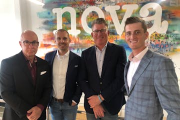 From left to right, Nova Group executives Senior Vice President Lou Raiola, President Ben Bohline, CEO Steve Cummings and Vice President Jack Cummings