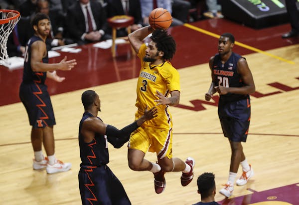 Gophers forward Jordan Murphy is one of several players from the U who could become NBA draft propsects next year.
