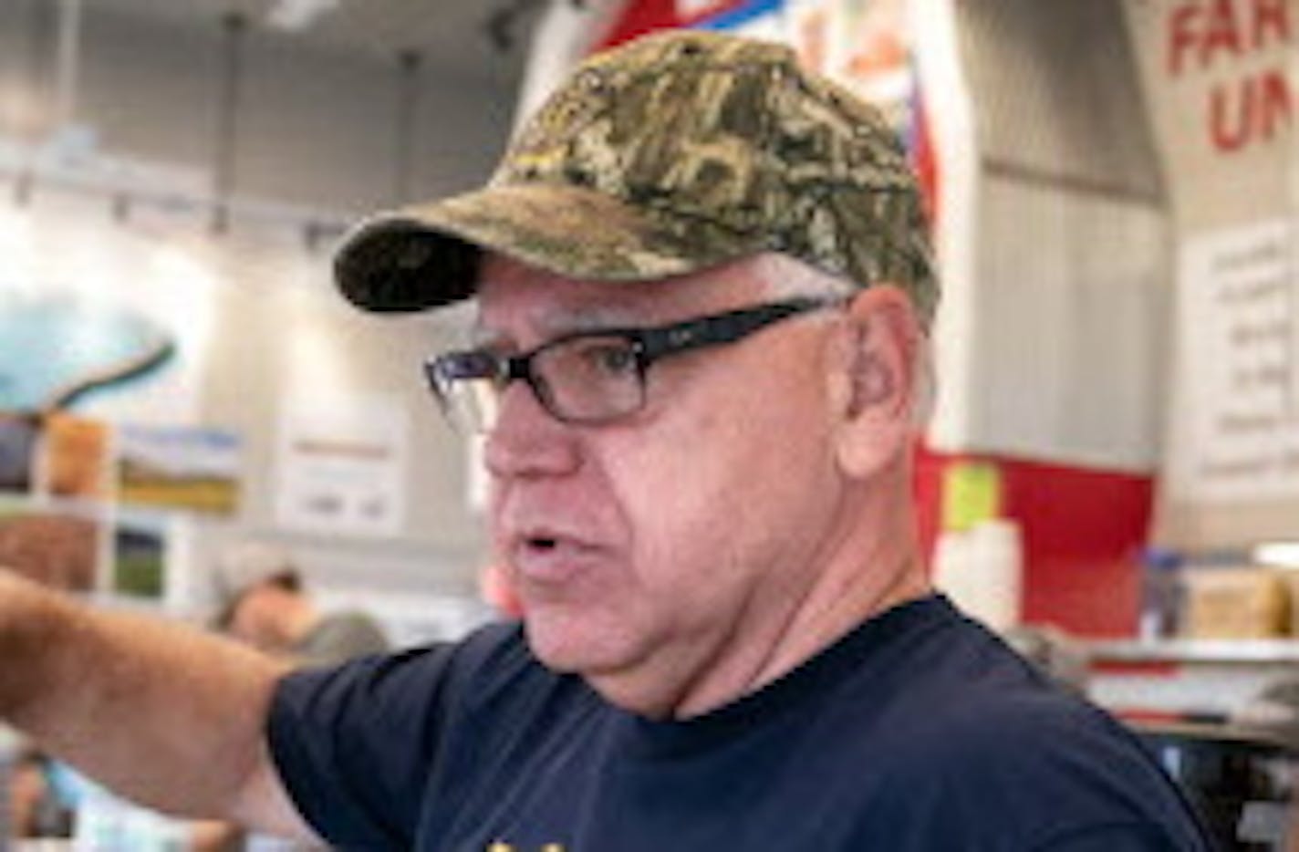 Tim Walz, DFL candidate for governor bought heirloom tomato BLT's at the Minnesota Farm Union, at the Minnesota State Fair. ] GLEN STUBBE &#xef; glen.stubbe@startribune.com Thursday, August 30, 2018 Tim Walz, DFL candidate for governor at the Minnesota State Fair.