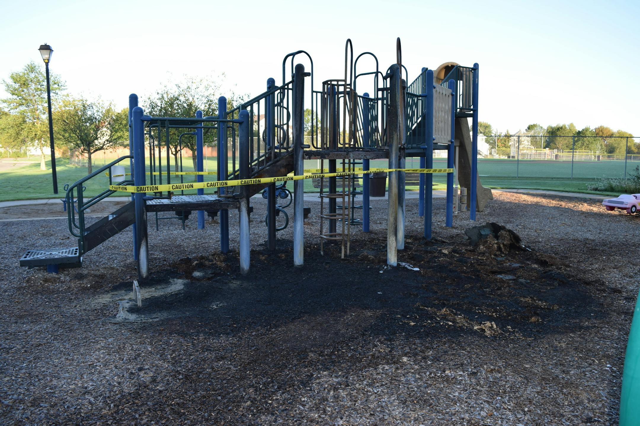A fire at Shadowbrook East Park in late September burned a playground structure and caused more than $30,000 worth of damage. It's one of six arson incidents in the city's parks since June.