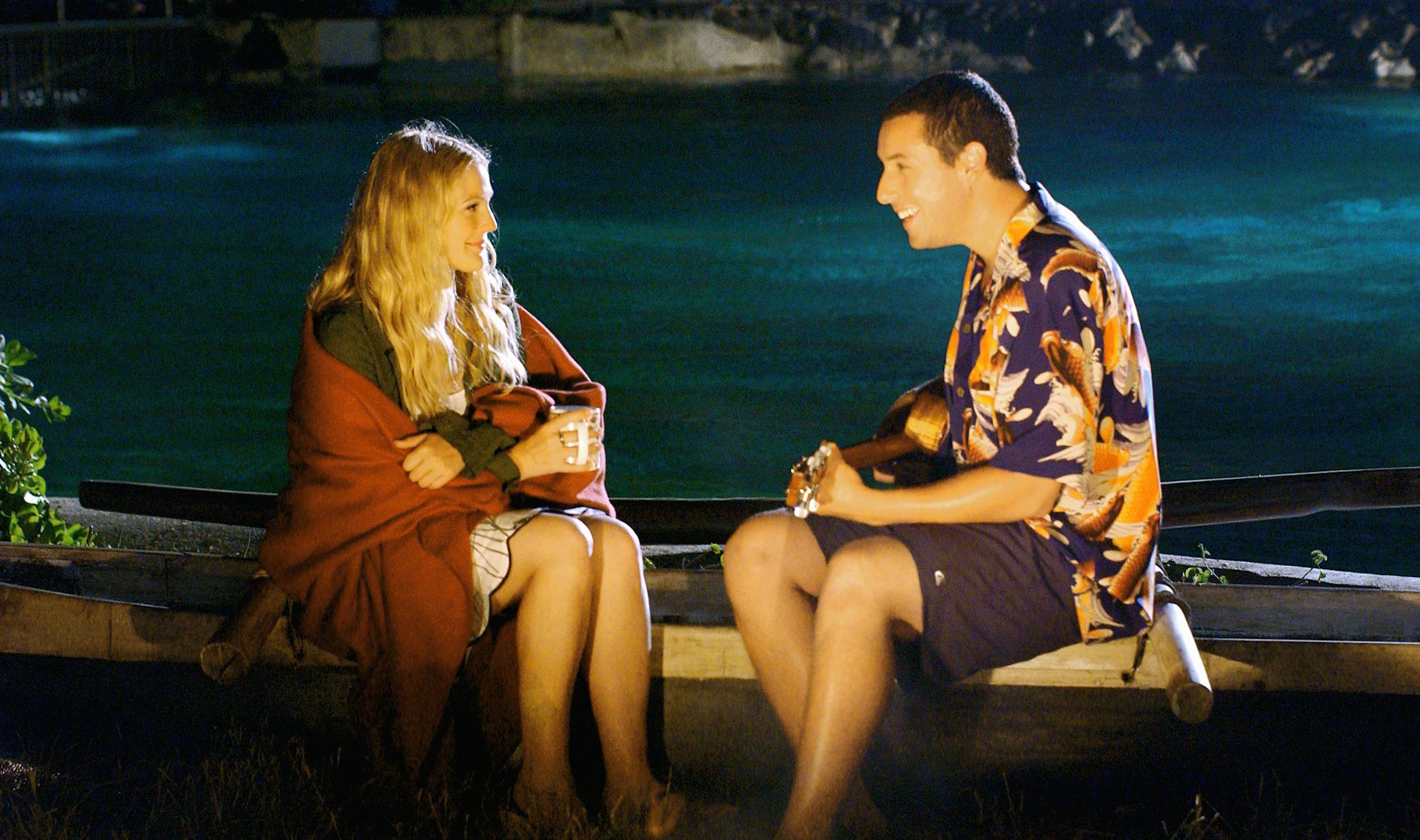 Drew Barrymore and Adam Sandler in "50 First Dates"