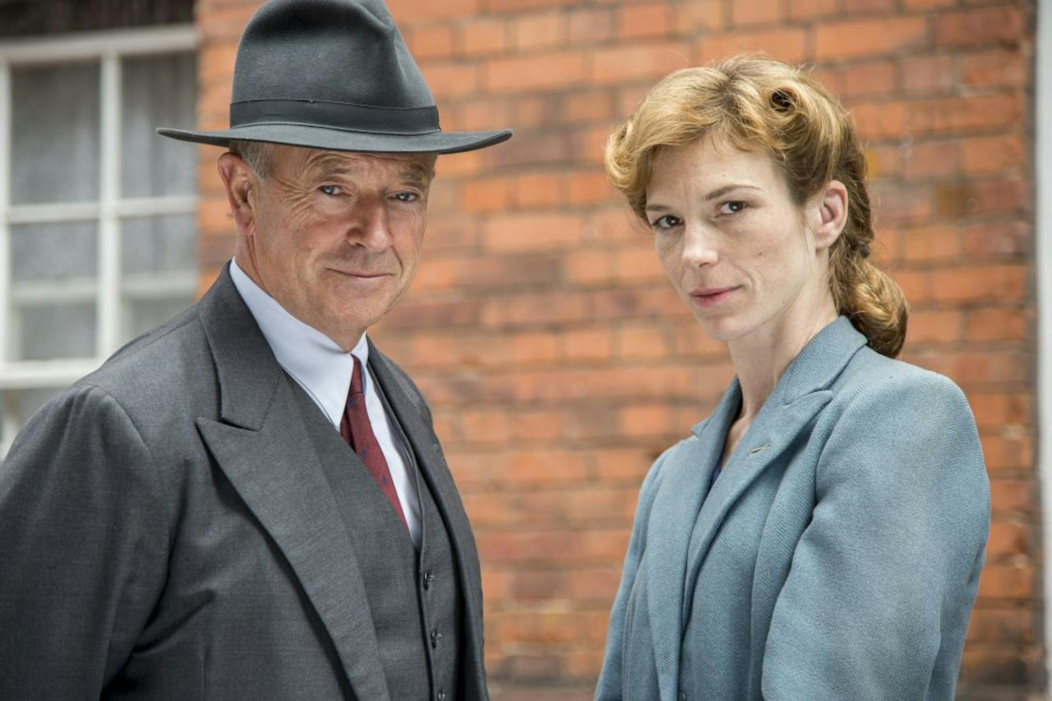 Michael Kitchen stars as Inspector Foyle and Honeysuckle Weeks plays his assistant, Sam, in "Foyle's War."