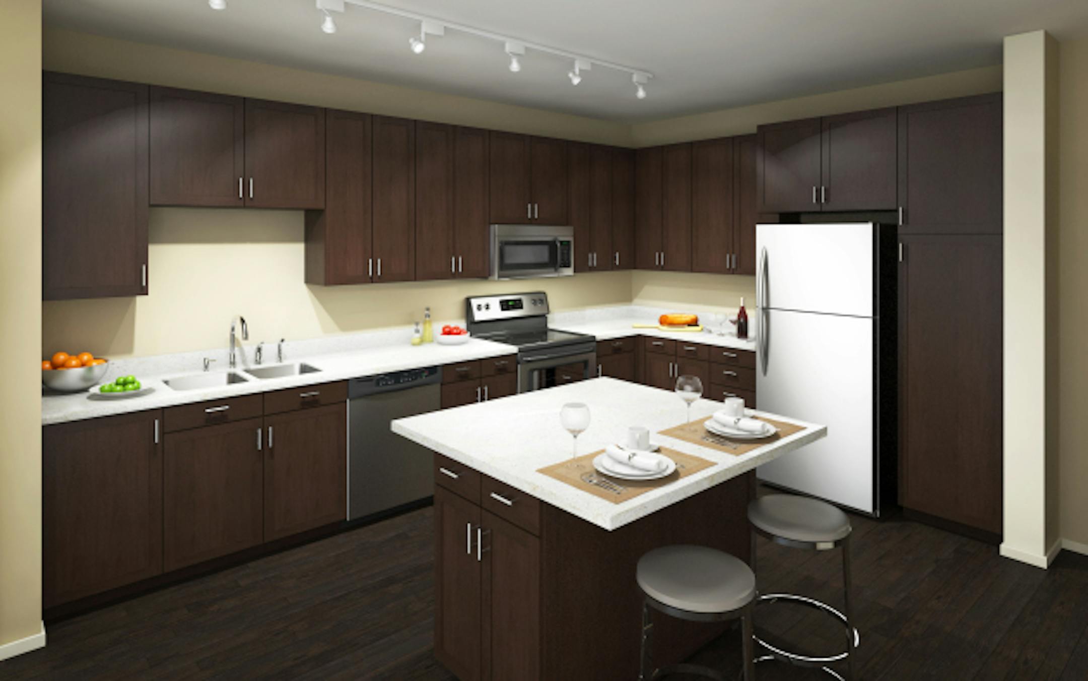 Rendering of kitchen