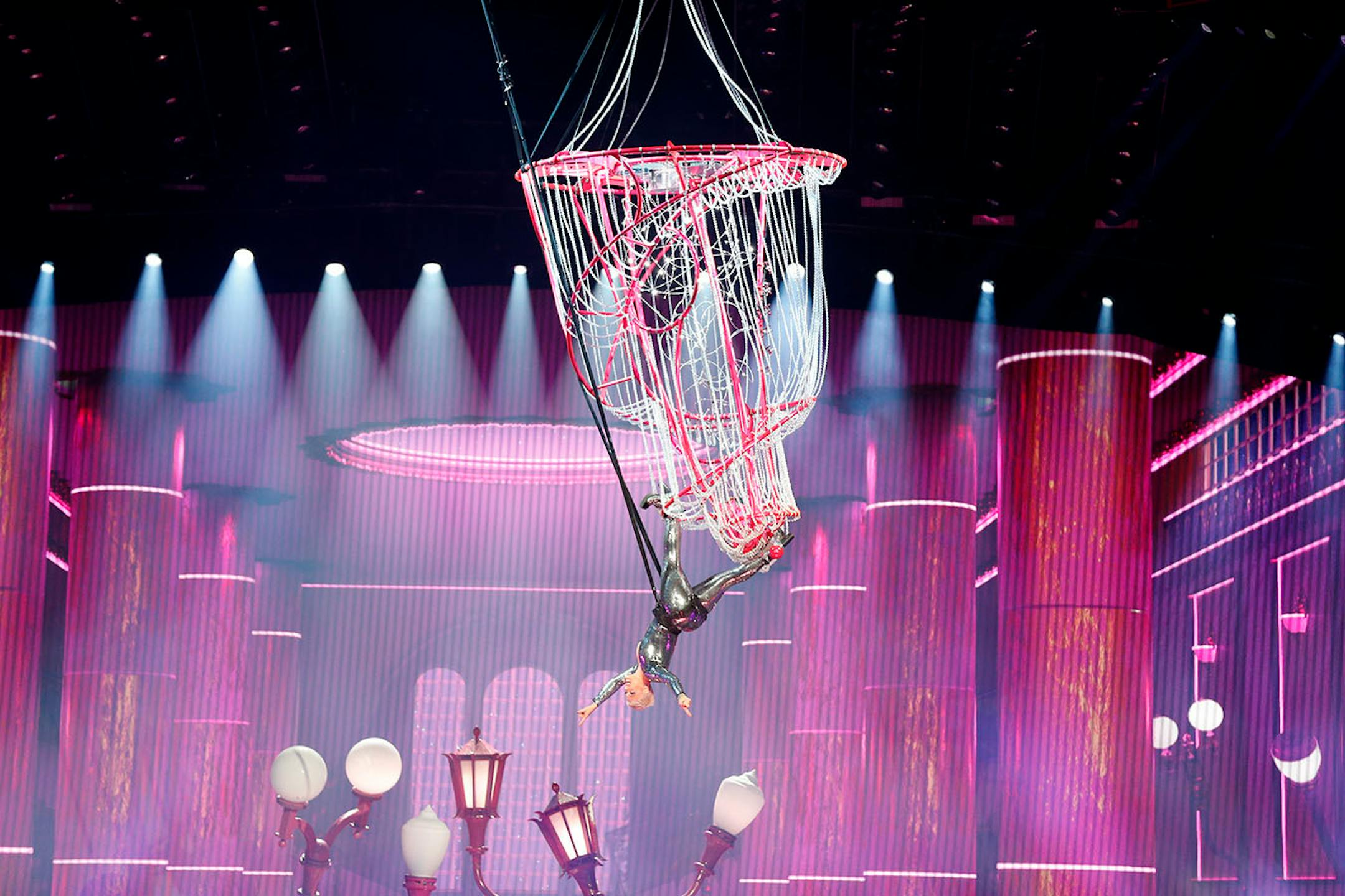 Pink performs during a sold out show at the Xcel Energy Center.