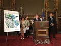 Gov. Mark Dayton, along with Minnesota Education Commissioner Brenda Cassellius and several superintendents, discussed pre-K funding Friday.