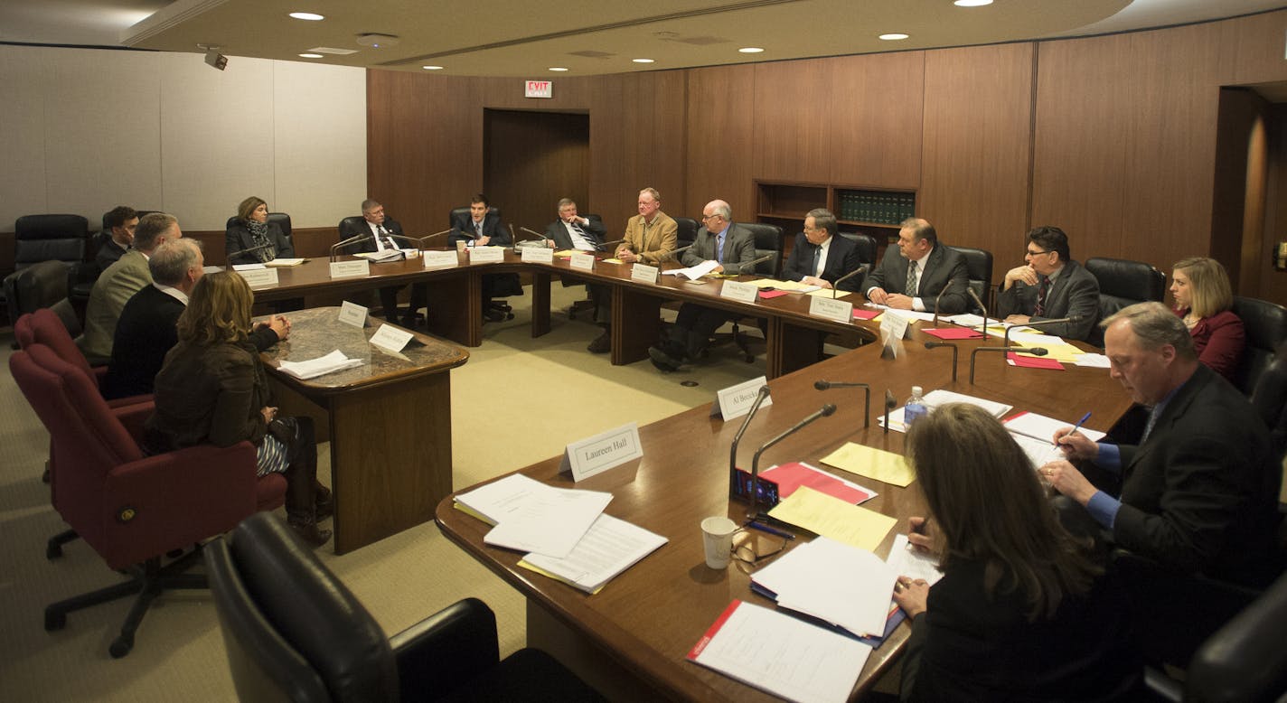 The Iron Range Resources and Rehabilitation Board meets on Tuesday night at the State office Building. ] (Aaron Lavinsky | StarTribune) The Eveleth-based IRRRB state agency holds its monthly board meeting in the state office building at the capitol on Tuesday, Feb. 10, 2015 in St. Paul.