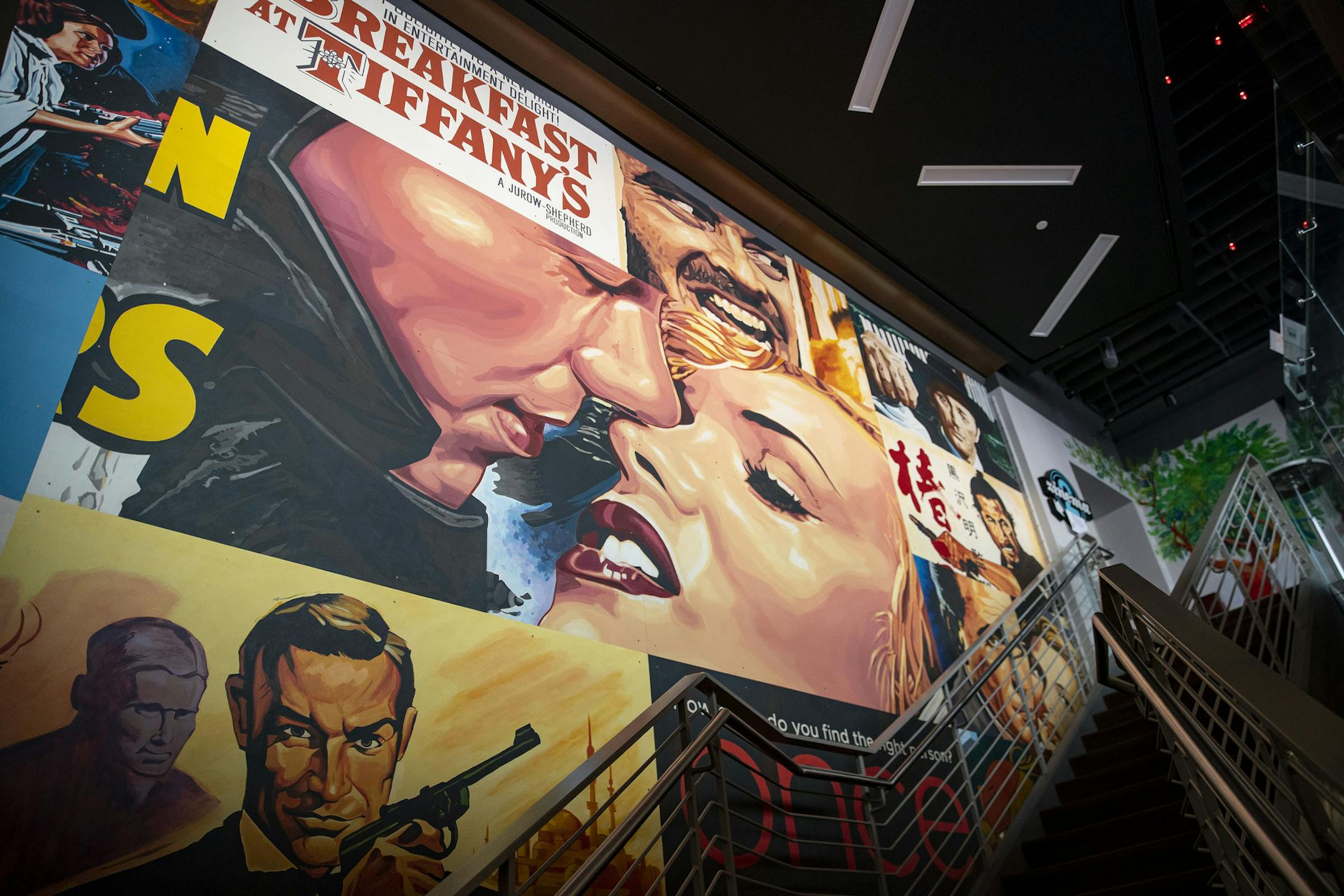 Zeitgeist in Duluth has a large painted mural featuring different famous classic films. ] ALEX KORMANN • alex.kormann@startribune.com The once-bustling hub of downtown Duluth arts life, Zeitgeist, is quiet due to the pandemic. Its future uncertain as it is currently closed indefinitely.